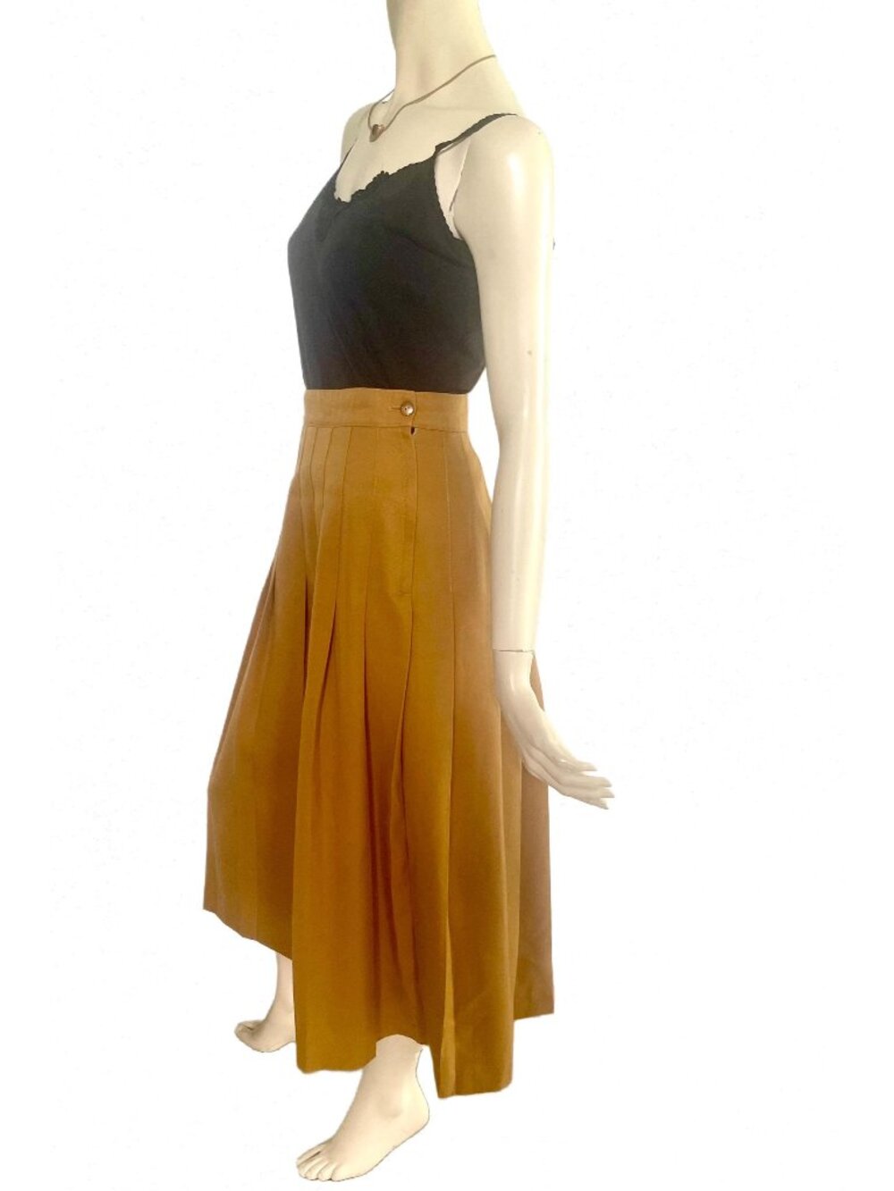 Vintage Pleated Midi Skirt, Size 26, Accordian Pleat